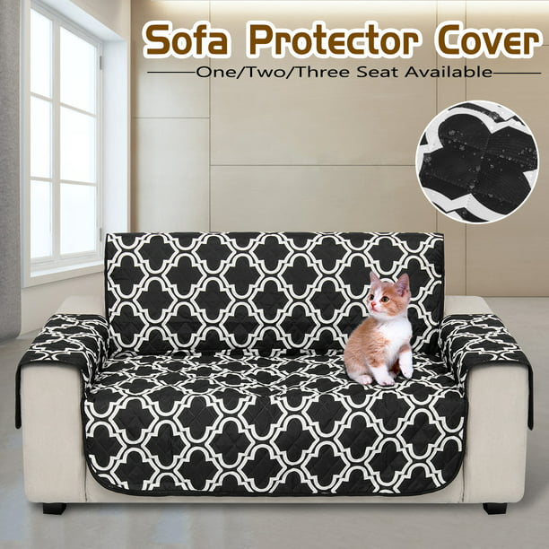 Black 1/2/3 Seat Pet Dog Sofa Mat Couch Protective Cover Removable Waterproof